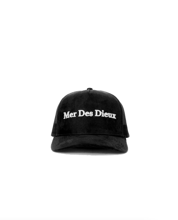 MDD Orca Black Suede Trucker Hat