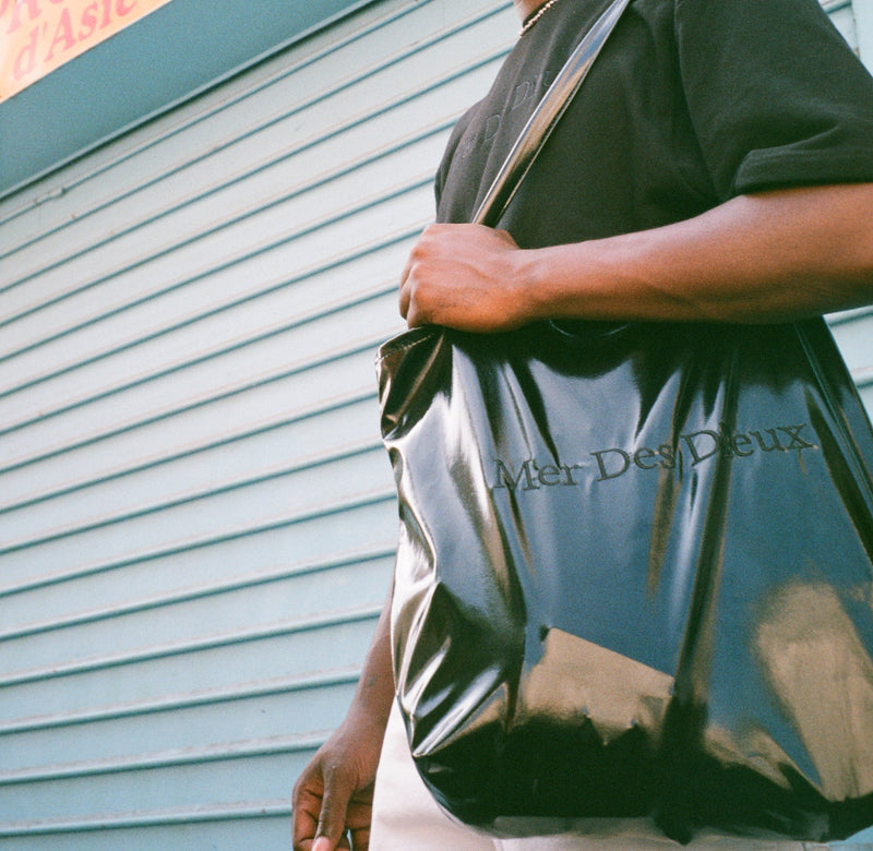 MDD Embroidered Patent Leather Bag